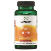 Swanson Folic Acid 800mcg - 250 Vegan Capsules
